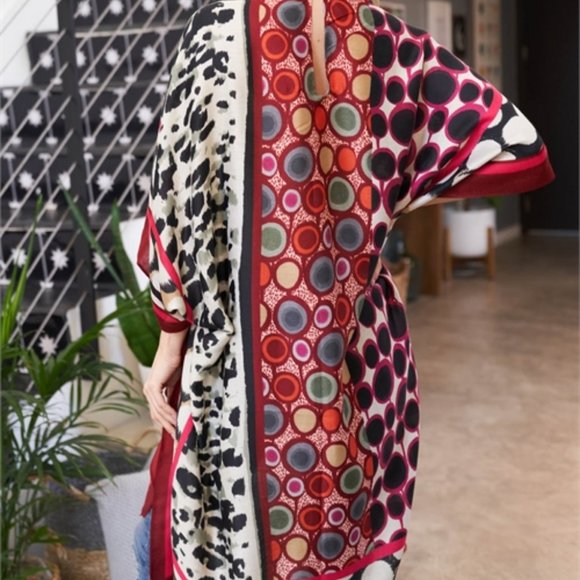 BOHO DOLLZ Multi Print kimono - Picture 5 of 10
